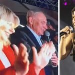 עדן בן זקן ונתניהו בהופעה בהיכל מנורה
