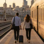 צעירים בעלי מקצוע עולים לרכבת מבאר שבע על רקע הדיון בהטבת המס לעיר