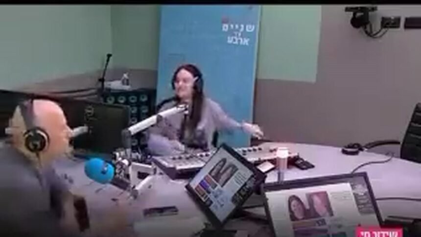 גיא פלג ושקד מורג במהלך השידור ב-103FM