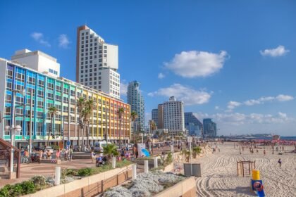 בניינים והטיילת לאורך חוף תל אביב, צילום ארכיון משנת 2012