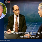 קולאז׳: נתניהו בשידור באולפן בשנת 1993 ויעקב ברדוגו בבועה נפרדת